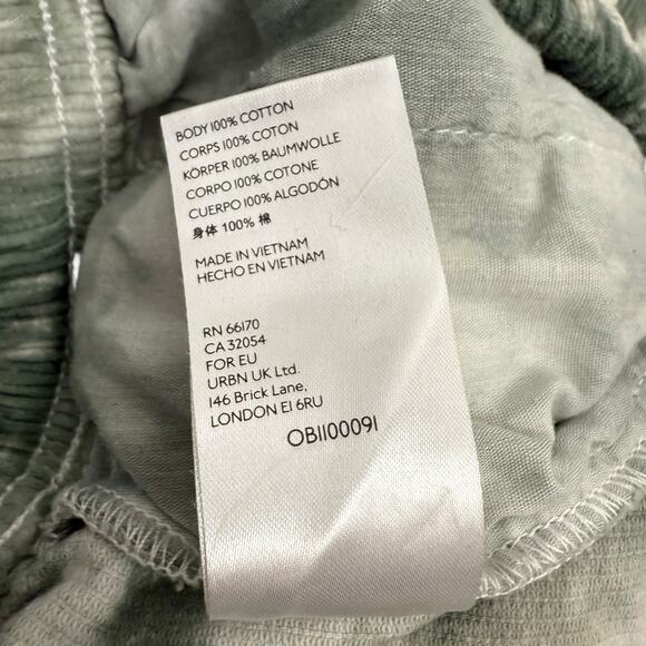 Without Walls Shorts Mens Medium Green White Tie Dye Elastic Waist Retro - Picture 12 of 13